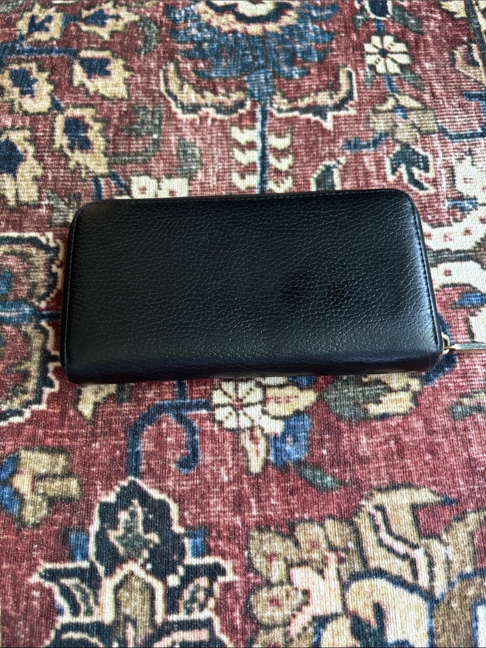 Cuyana Black Leather Zip Wallet